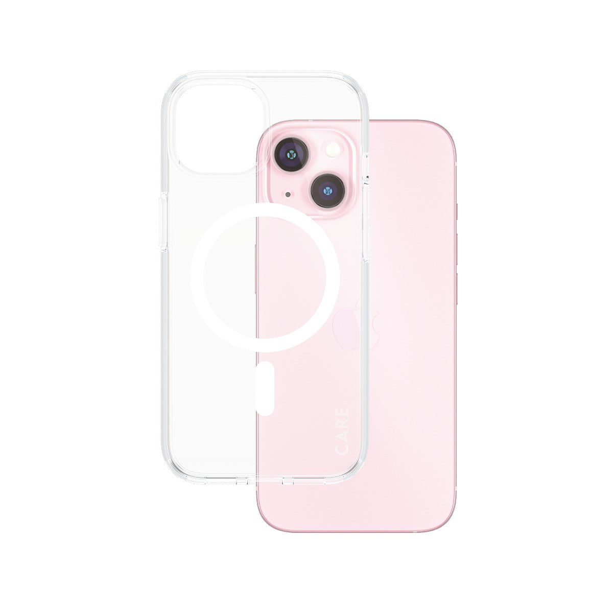 CARE by PanzerGlass® Flagship Case Transparent Urban Combat m. Hvid MagSafe iPhone 15